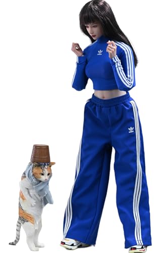 Figura de gato coleccionable JXK: El gato de la casa de baños, pintada a mano por expertos, resina realista y segura, miniatura a escala 1:6.