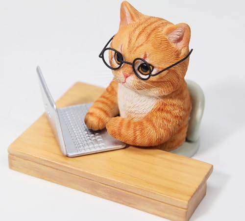 Figura de gato coleccionable JXK: Gato relajado, pintada a mano por expertos, realista, resina segura, miniatura a escala 1:6
