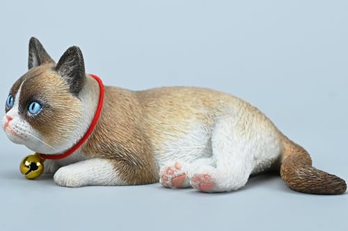 Figura de gato coleccionable JXK: Ugly Cat 2.0, pintada a mano por expertos, realista, de resina segura, miniatura a escala 1:6, JXK219