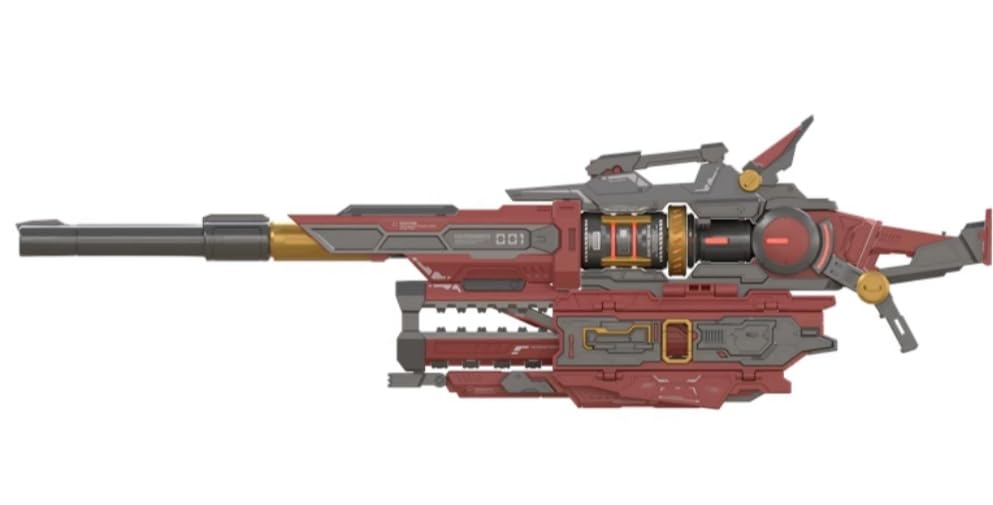 Kits de modelos de plástico QianQiuShang: Pistola electromagnética pesada RaiGun para figuras de acción coleccionables Sclae a escala 1/100