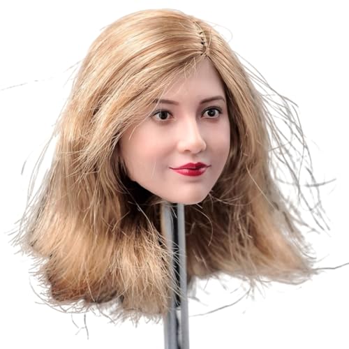 Escultura de cabeza femenina, niña europea de 12 pulgadas