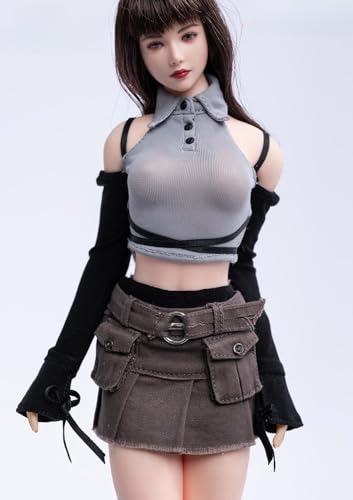 Ropa para muñeca a escala 1/6: Camiseta, traje y falda para figura de acción coleccionable de 12 pulgadas TCT-033A