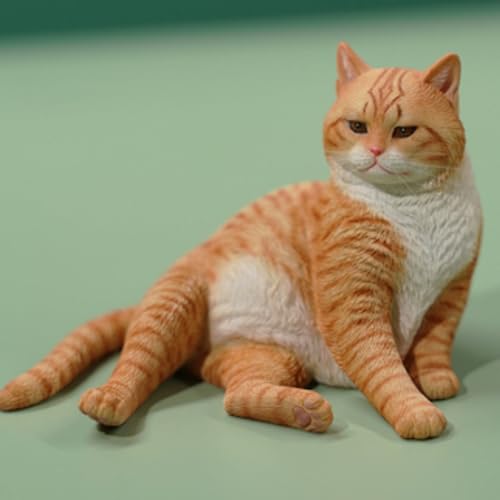 JXK Collectible Cat Figure: Cat in The Palace, Expertly Hand-Painted, Lifelike, Safe Resin, 1:6 Scale Miniature Animal Figurine