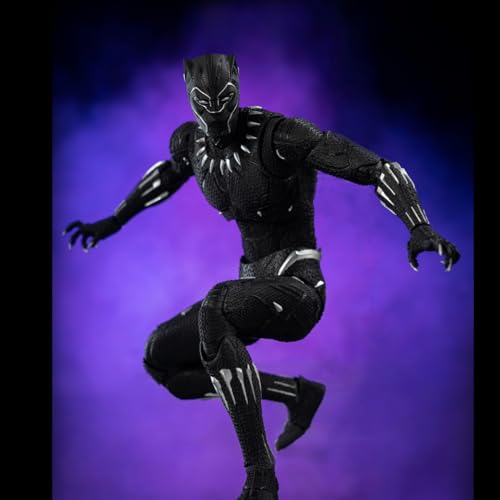 Figura coleccionable Threezero: Pantera Negra, T'Challa, estilo superhéroe, figura de acción en miniatura de 17 cm 3Z03250C0