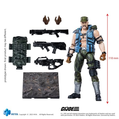 Coffret complet HIYA : Mini-série exquise, GIJoe Gung-Ho, figurine d'action miniature à l'échelle 1:18