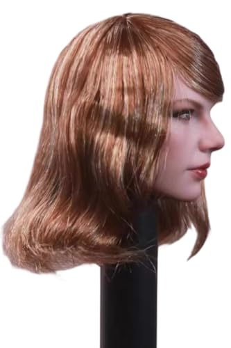 Escultura de cabeza femenina a escala 1:6, escultura de cabeza de niña europea de una bella cantante para figuras de acción de 12 pulgadas.