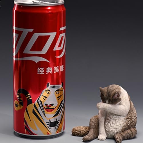 Figura de gato coleccionable JXK: Lazy Cat 6.0, pintada a mano por expertos, realista, de resina segura, miniatura a escala 1:6.