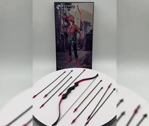 Accesorio de figura de acción a escala 1/6: Modelo de arco y flecha en miniatura coleccionable