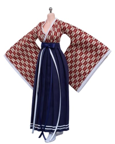 Ropa para muñecas de acción: Traje tipo kimono largo para figuras coleccionables de 12 pulgadas