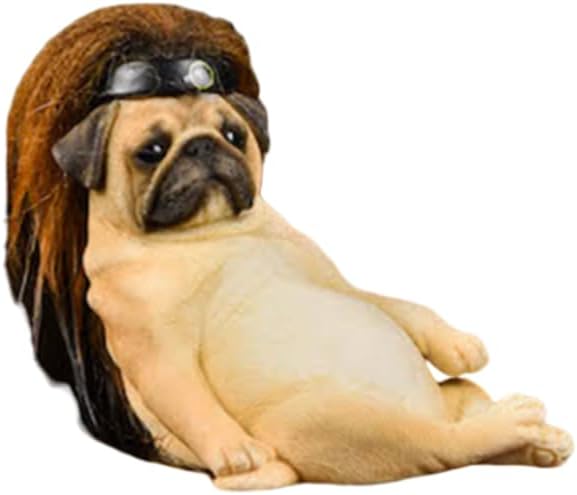 Figurine miniature de collection JXK JKX à l'échelle 1:6 : bouledogue français et canapé