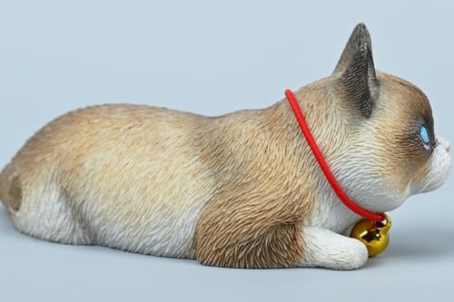 Figura de gato coleccionable JXK: Ugly Cat 2.0, pintada a mano por expertos, realista, de resina segura, miniatura a escala 1:6, JXK219