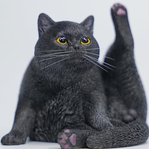 Figura de gato coleccionable JXK: Lazy Cat 7.0, pintada a mano por expertos, realista, de resina segura, miniatura a escala 1:6.