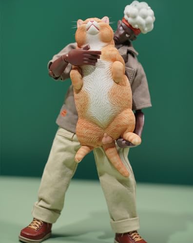 Figura de gato coleccionable JXK: Lethargic Cat 6.0, pintada a mano por expertos, realista, de resina segura, miniatura a escala 1:6.
