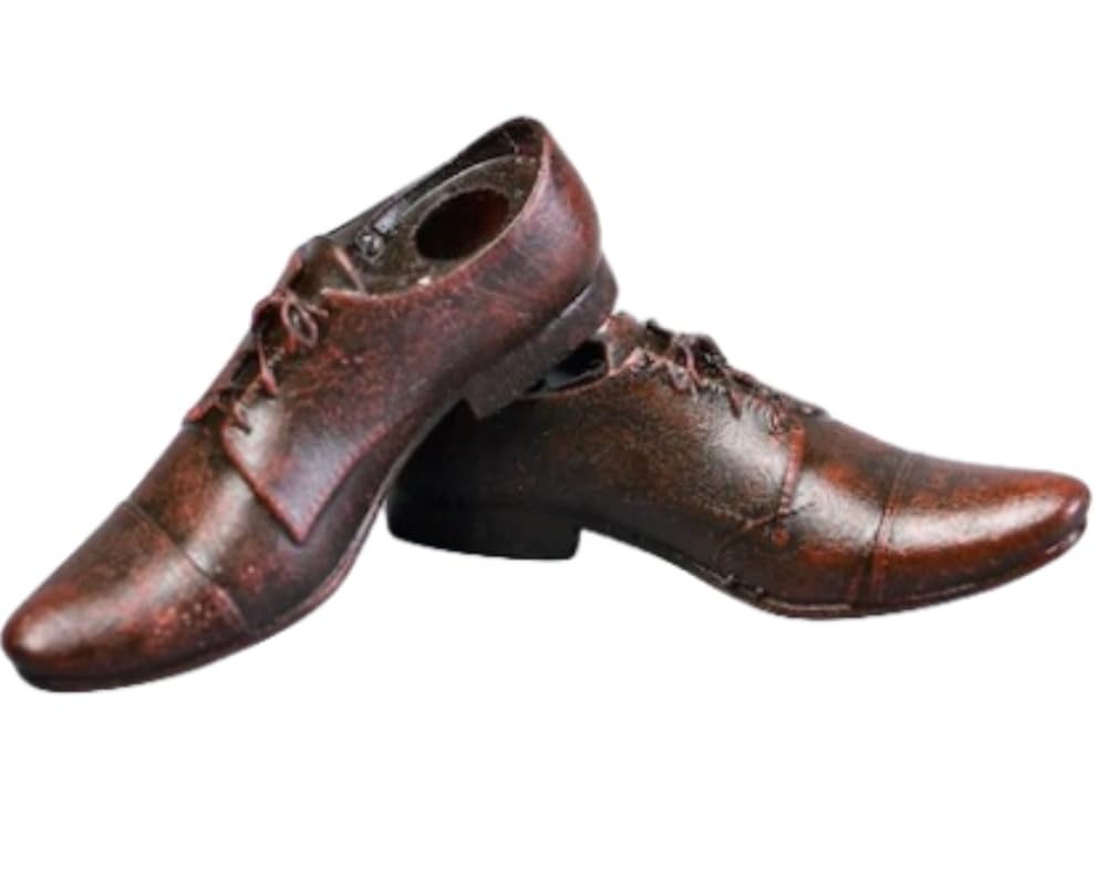 Accesorio para figura de acción a escala 1/12: Botas y zapatos de cuero para hombre