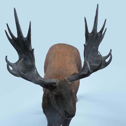 Figura de ciervo coleccionable JXK: reno, pintada a mano por expertos, realista, de resina segura, miniatura a escala 1:6.