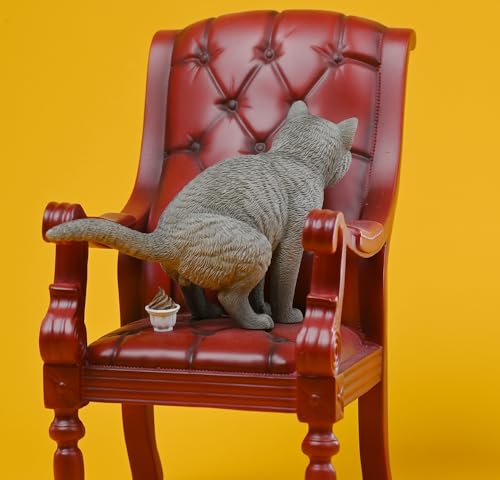 Figura de gato coleccionable JXK: Gato rebelde, pintado a mano por expertos, realista, resina segura, miniatura a escala 1:6.