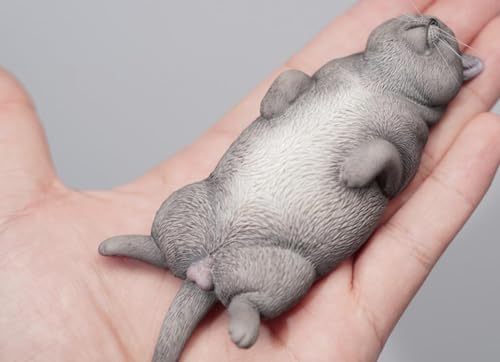 Figura de gato coleccionable JXK: Lethargic Cat 6.0, pintada a mano por expertos, realista, de resina segura, miniatura a escala 1:6.