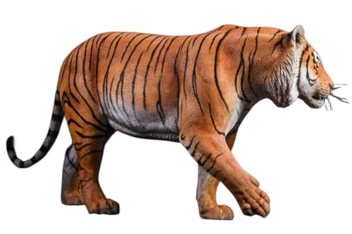 Figura de tigre coleccionable JXK: tigre de Bengala, pintado a mano por expertos, realista, resina segura, miniatura a escala 1:6.