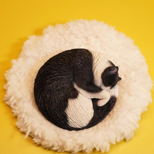 Figura de gato coleccionable JXK: Sleepy Cat 3.0, pintada a mano por expertos, realista, de resina segura, miniatura a escala 1:6.