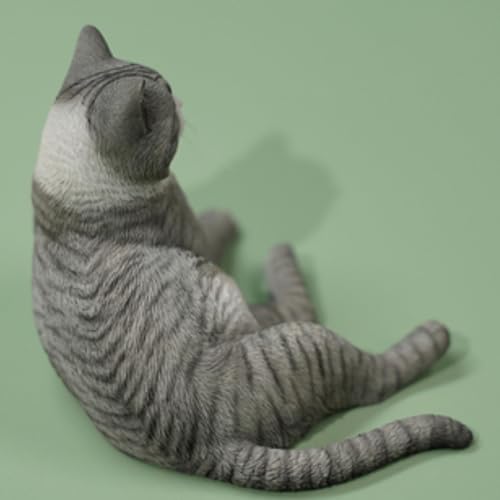 JXK Collectible Cat Figure: Cat in The Palace, Expertly Hand-Painted, Lifelike, Safe Resin, 1:6 Scale Miniature Animal Figurine