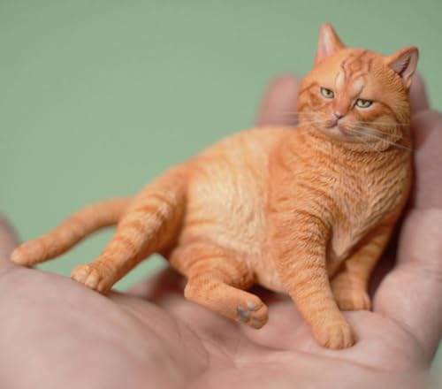 JXK Collectible Cat Figure: Cat in The Palace, Expertly Hand-Painted, Lifelike, Safe Resin, 1:6 Scale Miniature Animal Figurine
