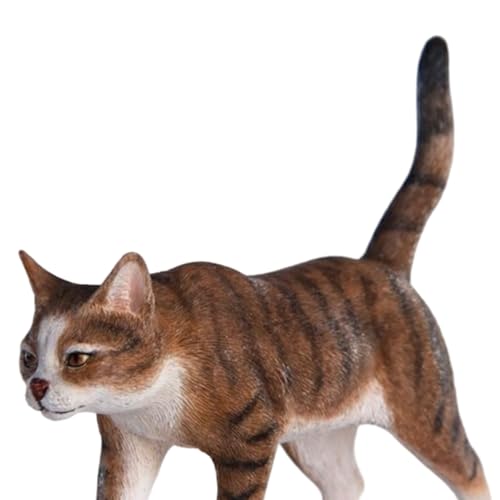 JXK Collectible Cat Figure: Chinese Cat, Expertly Hand-Painted, Lifelike, Safe Resin, 1:6 Scale Miniature Animal Figurine