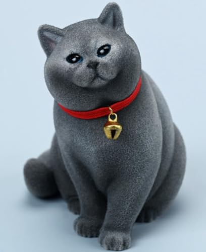 Figura de gato coleccionable JXK: British Shorthair, miniatura a escala 1:6