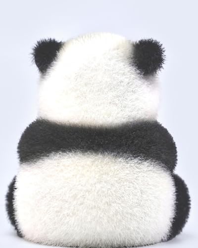 Figura de panda coleccionable JXK: Panda en bandada, pintada a mano por expertos, realista, de resina segura, miniatura a escala 1:6, JXK177