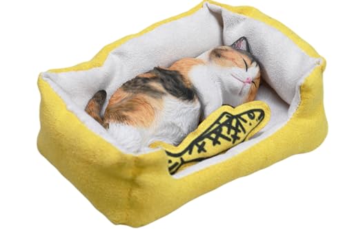 Figura de gato coleccionable JXK: Gato letárgico, pintada a mano por expertos, realista, resina segura, miniatura a escala 1:6.