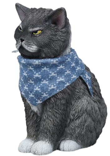 Figura de gato coleccionable JXK: Selkirk Rex, pintada a mano por expertos, realista, de resina segura, miniatura a escala 1:6.