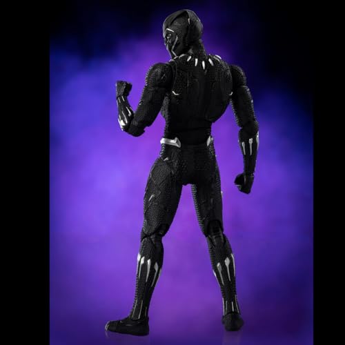 Figura coleccionable Threezero: Pantera Negra, T'Challa, estilo superhéroe, figura de acción en miniatura de 17 cm 3Z03250C0