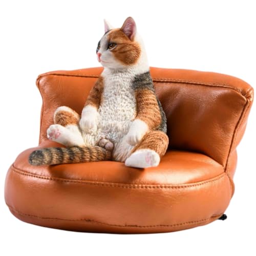 Figura de gato coleccionable JXK: Felis Catus, pintada a mano por expertos, realista, de resina segura, miniatura a escala 1:6.