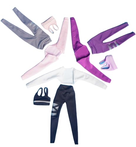 Ropa para muñeca a escala 1/6: Top y pantalón de yoga para figura de acción coleccionable de 12 pulgadas SA044A
