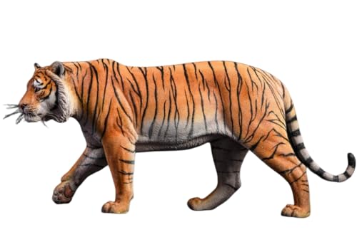 Figura de tigre coleccionable JXK: tigre de Bengala, pintado a mano por expertos, realista, resina segura, miniatura a escala 1:6.
