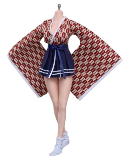 Ropa para muñecas de acción: Traje tipo kimono largo para figuras coleccionables de 12 pulgadas