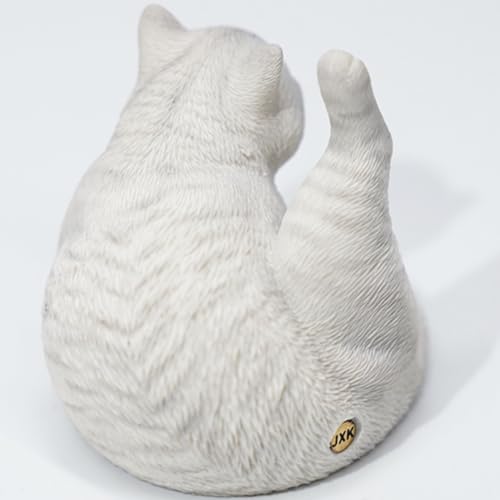 Figura de gato coleccionable JXK: Lazy Cat 7.0, pintada a mano por expertos, realista, de resina segura, miniatura a escala 1:6.
