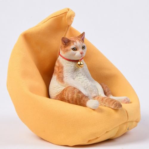 Figura de gato coleccionable JXK: American Shorthair, pintada a mano por expertos, realista, resina segura, miniatura a escala 1:6.