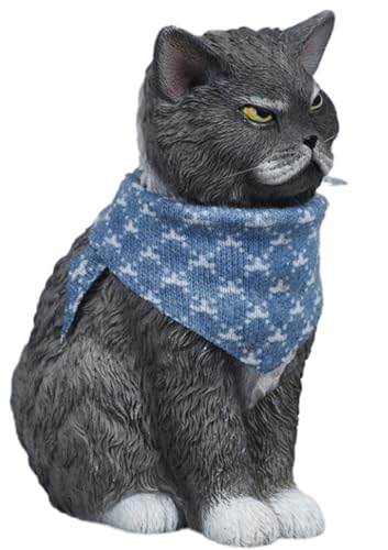 Figura de gato coleccionable JXK: Selkirk Rex, pintada a mano por expertos, realista, de resina segura, miniatura a escala 1:6.