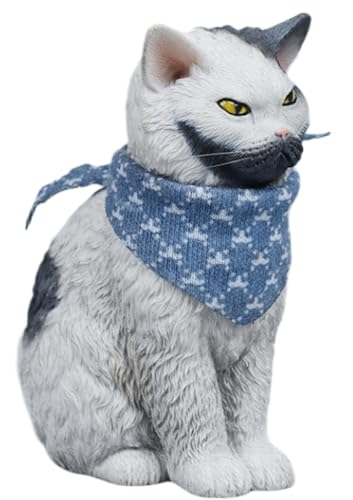 Figura de gato coleccionable JXK: Selkirk Rex, pintada a mano por expertos, realista, de resina segura, miniatura a escala 1:6.