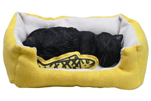 Figura de gato coleccionable JXK: Gato letárgico, pintada a mano por expertos, realista, resina segura, miniatura a escala 1:6.