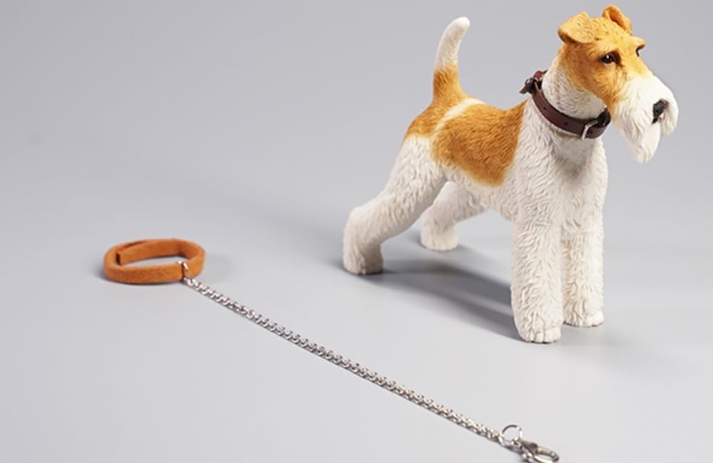 Figura de zorro coleccionable JXK: Foxterriers, pintada a mano por expertos, realista, resina segura, miniatura a escala 1:6