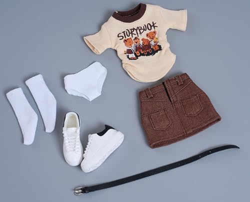 Ropa para muñeca a escala 1/6: Conjunto de falda cruzada de manga corta para figura de acción coleccionable de 12 pulgadas
