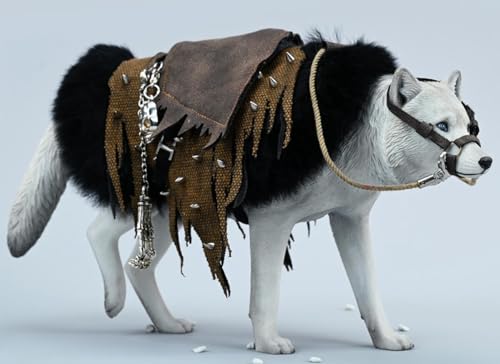 Figura de lobo coleccionable JXK: Lobo gris común, pintada a mano por expertos, realista, resina segura, miniatura a escala 1:6, JXK223A1