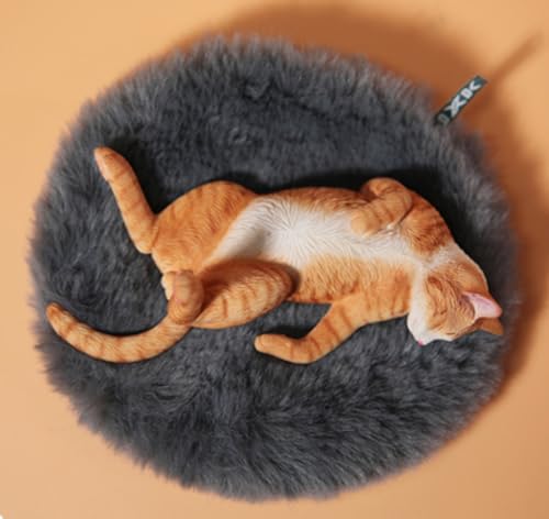 Figura de gato coleccionable JXK: Lethargic Cat 5.0, pintada a mano por expertos, realista, de resina segura, miniatura a escala 1:6.