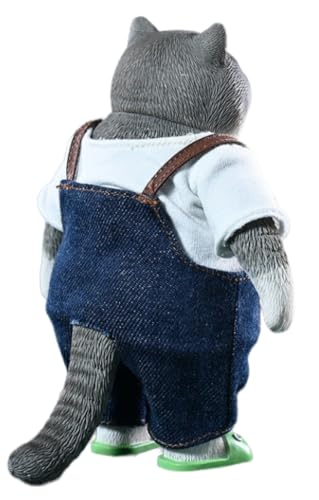 JXK Collectible Cat Figure: Fat Cat, Expertly Hand-Painted, Lifelike, Safe Resin, 1:6 Scale Miniature Animal Figurine JXK190