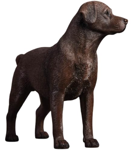 Figura de perro coleccionable JXK: Labrador, pintada a mano por expertos, realista, resina segura, miniatura a escala 1:12