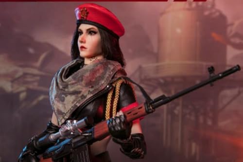 FLAGSET Collectible Figure Full Set: Red Alert Mobilize Troops, Nastya, Anime Style, Seamless Design, 1:6 Scale Miniature Female Action Figurine 73048A