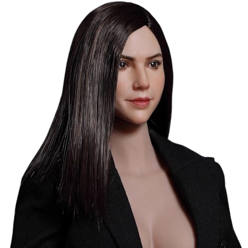 Escultura de cabeza femenina, niña europea de 12 pulgadas