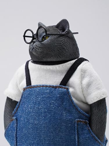 Figura de gato coleccionable JXK: Fat Cat 2.0, pintada a mano por expertos, realista, de resina segura, miniatura a escala 1:6.