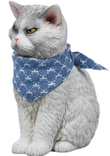 Figura de gato coleccionable JXK: Selkirk Rex, pintada a mano por expertos, realista, de resina segura, miniatura a escala 1:6.